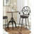 Valerie Swivel Upholstered Counter Stool with Metal Frame