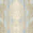 Bleu / beige / or métallique