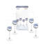 Spode Blue Italian Champagne Flute S/4 8 Oz