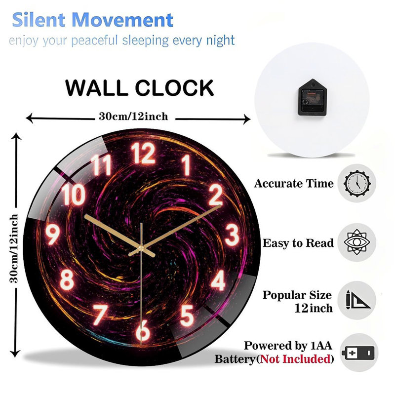 Horloge murale 12 po