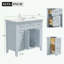 Ensemble de meuble-lavabo Bathroon avec lavabo en résine, 6 tiroirs et 2 armoires-993861020
