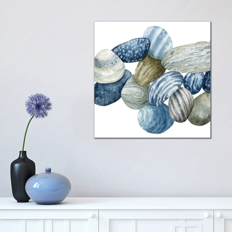 Found Pebbles I by Grace Popp - Wrapped Canvas Painting, 45.72 cm H x 45.72 cm W x 3.175 cm D