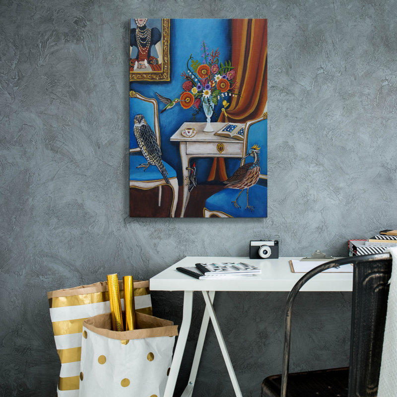«Bird House» par Catherine A Nolin, art mural sur toile, H 26 po x l 18 po x P 0,75 po