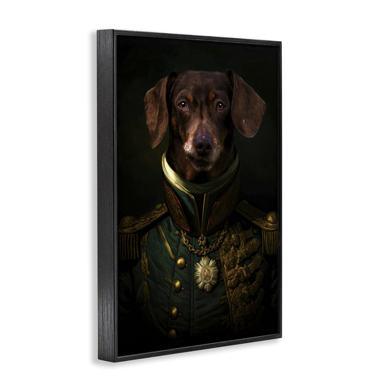 Dapper Dachshund Portrait, estampe numérique, design par Kelley Parker, H 18 po x l 12 po