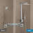 36"H Stainless Steel Exposed Rain Shower System With Handheld Shower (Valve Not Included)-110220942