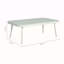 Causeuse et table en acier Mariano, blanc cassé et vert-1099762878-1099762879