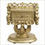 Gold 1-Drawer Nightstand with Felt-Lined Drawer for Bedroom Storage