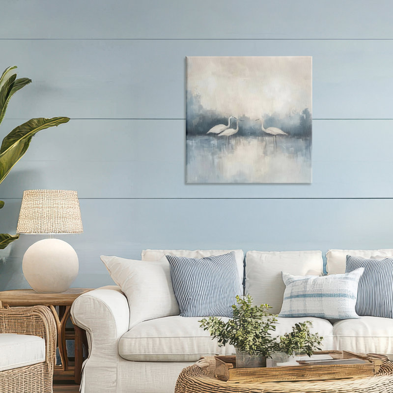 Swans in Still Waters, conception de Mona Grace, H 30 po x l 30 po