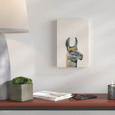 Llama Bandana II - Wrapped Canvas Painting