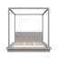 Lit plateforme à baldaquin en bois avec tête de lit-133238197