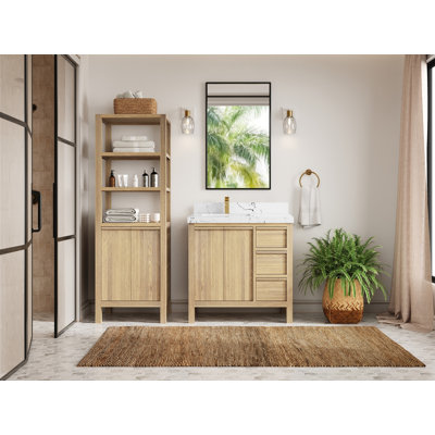 Chêne Elizabeth 36 po X P 22 po De salle de bain Piatra
