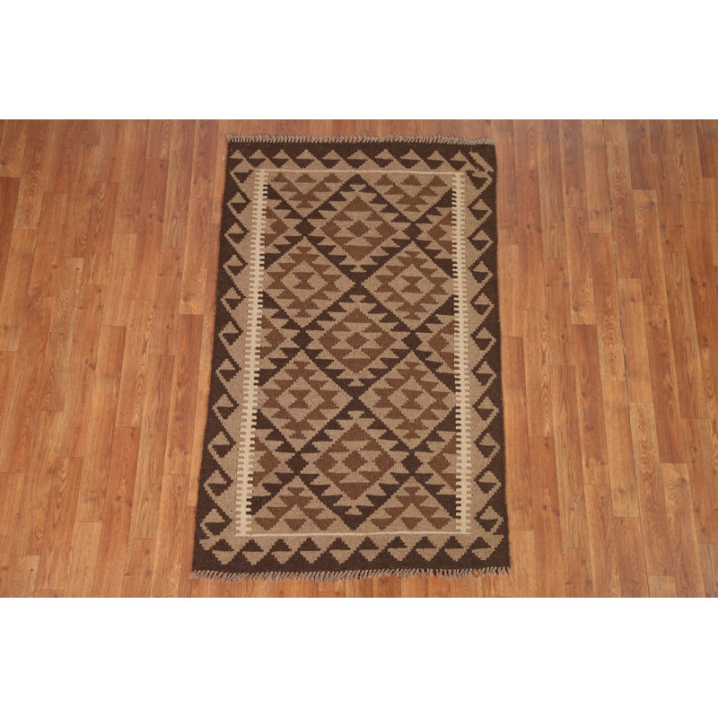 Reversible Wool Kilim Area Rug 3x5