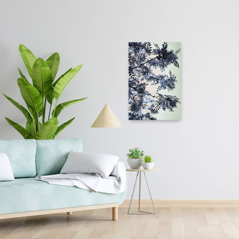 Art contemporain, art floral élégant et abstrait, H 24 po x l 16 po