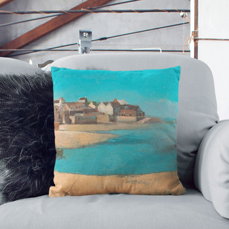 Village Scatter Cushion, Black, 40cm H x 40cm W x 15cm D