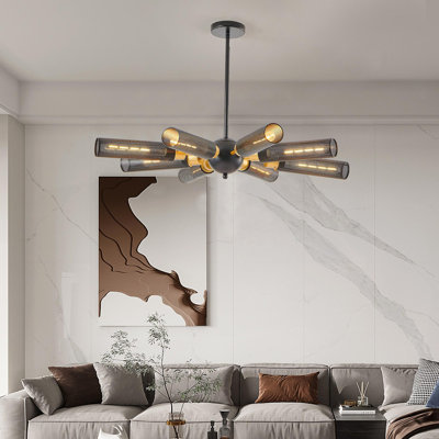 Lustre moderne de style industriel avec des matériaux de haute qualité pour la durabilité (ampoule non incluse)