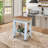 Cuthbert Kitchen Cart with Butcher Block Top-642092887