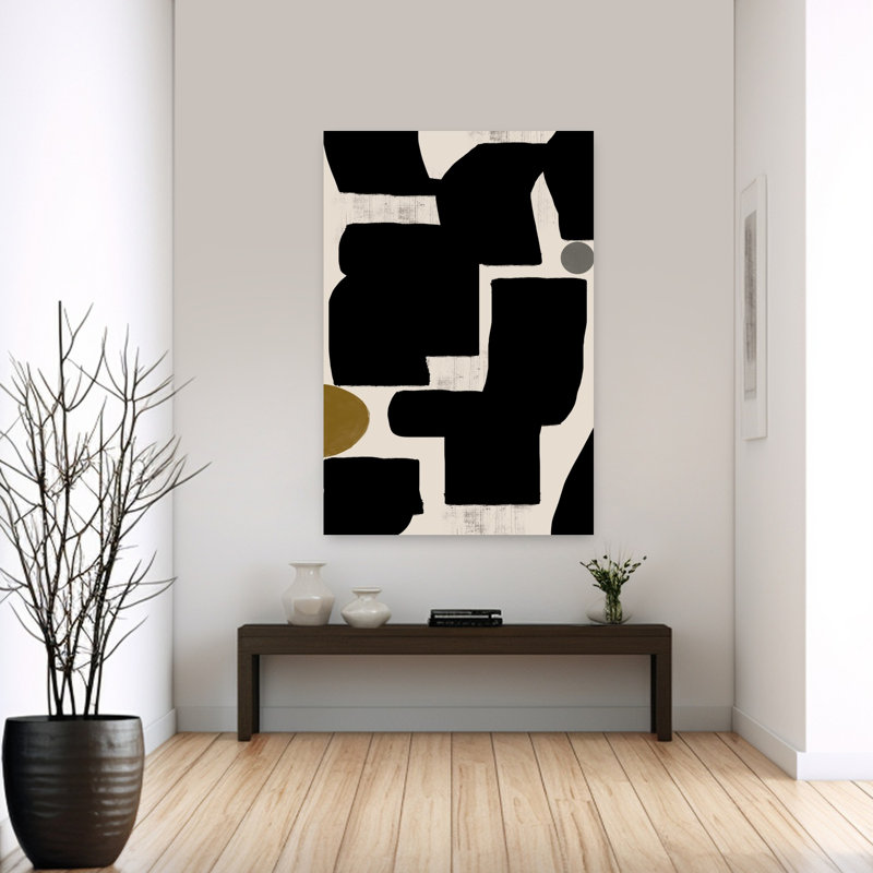 Art contemporain abstrait géométrique, H 60 po x l 40 po