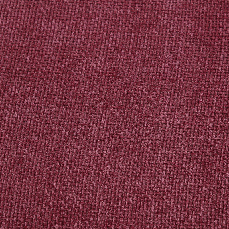 Fauteuil demi-tonneau surdimensionné en chenille avec repose-pieds, Chenille rouge