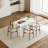 47 inch High Gloss Dining Table, White Gloss 1.57 inch Thick Kitchen Table