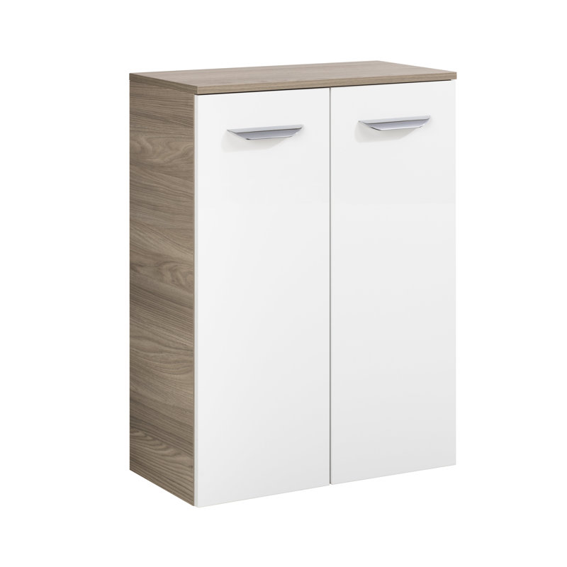 Luxor Bathroom Cabinet, Brown/White