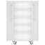 Metal Garage Storage Cabinets with Wheels & Pegboard, Rolling Tool Cabinet with Lockable Doors and 4 Adjustable Shelves, White(72" H×32" W×16" D)-593222943