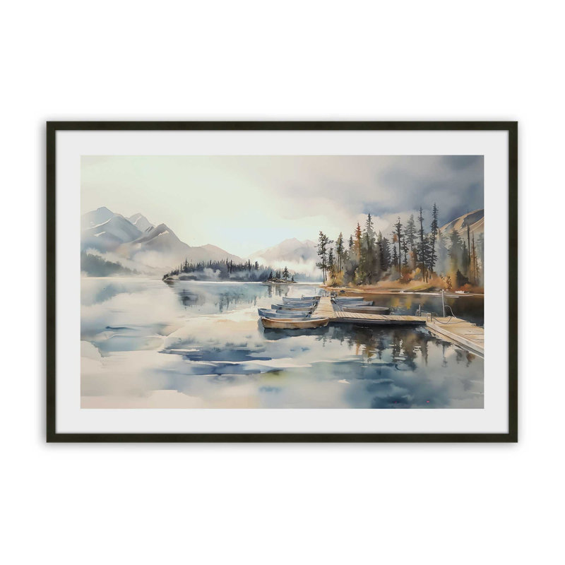 Harbour of Stillness, reproduction encadrée, Noir satiné, H 19 po x l 25 po