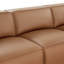 Jaye - Canapé modulaire réversible de 6 pièces en cuir véritable avec repose-pieds Jaye
