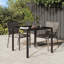 Garden Table Brown Tempered Glass&Poly Rattan Patio Table Multi Colours-1605534323-1605534275