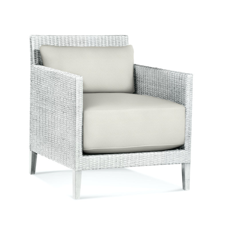 Fauteuil Beryl, Performance texturée blanche; 0865-91, Blanc givré