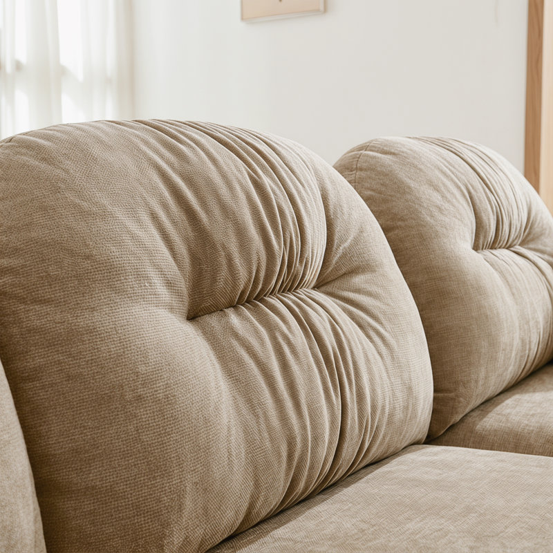 Canapé modulaire élégant en chenille avec canapé 4 places Elegant Camel, Chameau