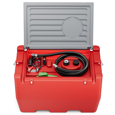 Réservoir de carburant portatif 50 gallons avec pompe 12 V - débit de 10,6 GPM, compatible multi-carburant