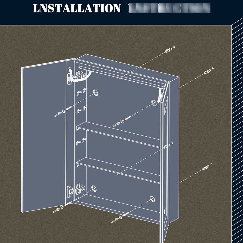 Armoire à pharmacie de salle de bain 32 po x 24 po avec miroir à brouillard à DEL - à intensité variable, tablette réglable, 2 portes, douilles, brouillard lumineux argenté, lustre
