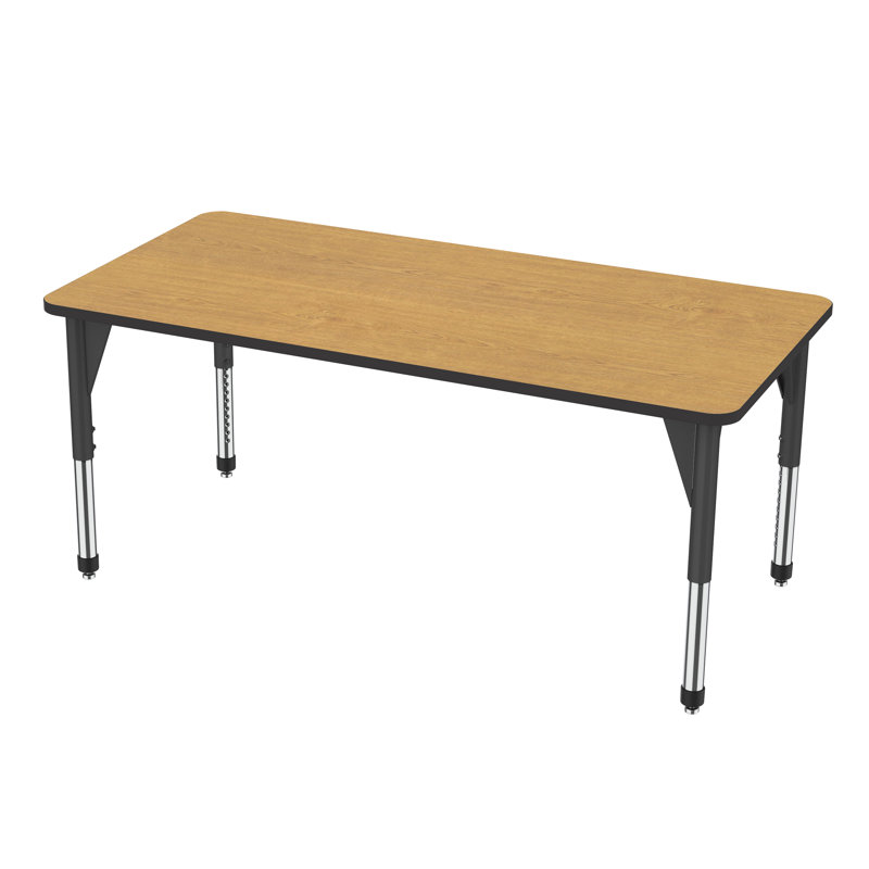 Table d'activités rectangulaire à hauteur réglable Premier Series Whiteboard, H 31 po x L 72 po x l 36 po, Noir