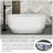 59" White Acrylic Freestanding Bathtub
