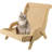 Sisal Scratching Cat Lounge Chair with Wooden Frame – Comfortable and Durable Cat Scratcher-478057229