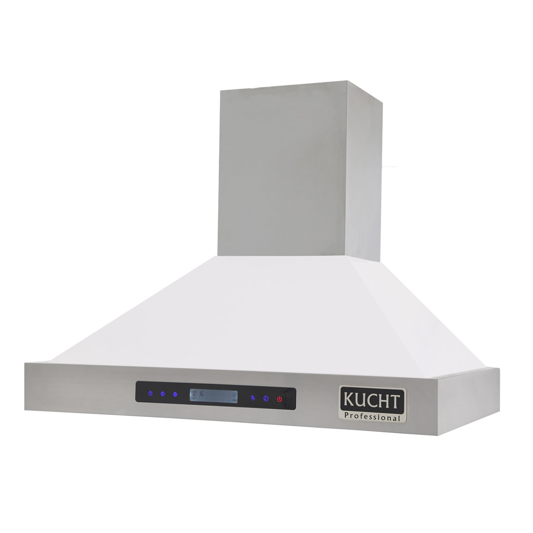 Kucht Stainless Steel 900 CFM Ducted (Vented) Wall Range Hood with Baffle Filter Kucht 