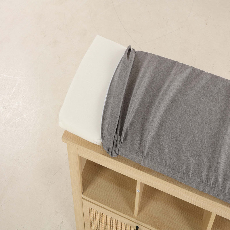 Banc de rangement en tissu Arshiya