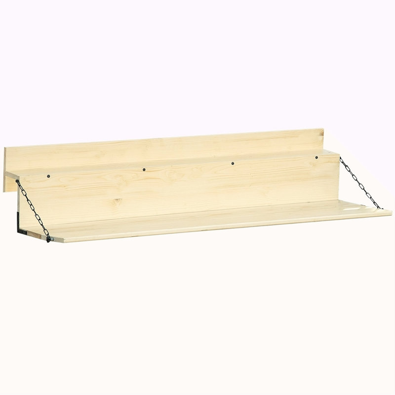 Table de balcon suspendue, barre de garde-corps pliable en bois d'épinette, table de service et bureau, peut accueillir jusqu'à 3,9 pouces