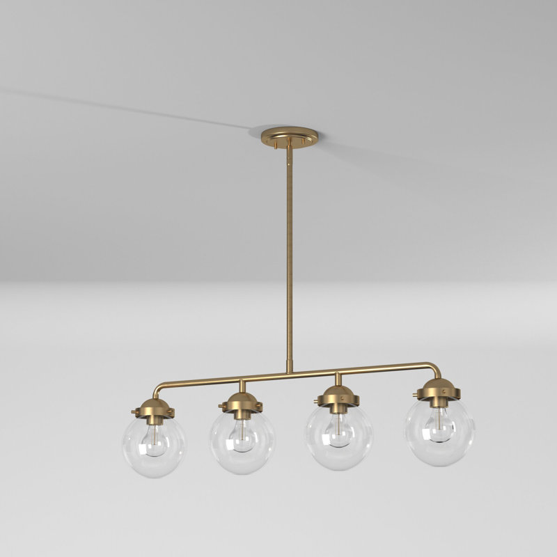 Wason 4 - Light Kitchen Island Pendant, Brushed Gold