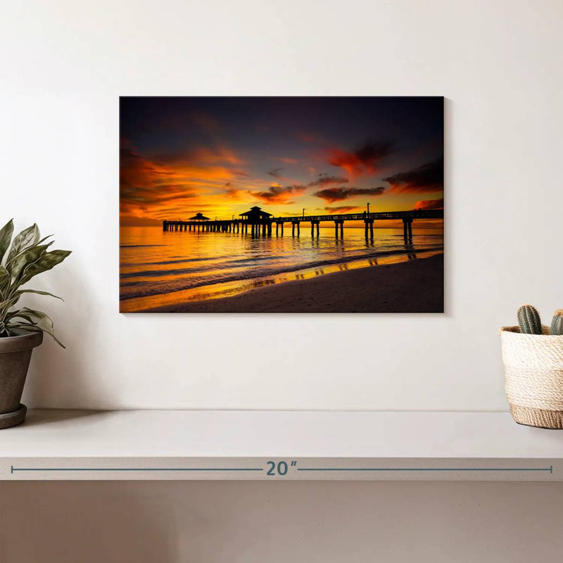 Fort myers pier at sunset florida usa ii Aletra, H 8 po x l 12 po