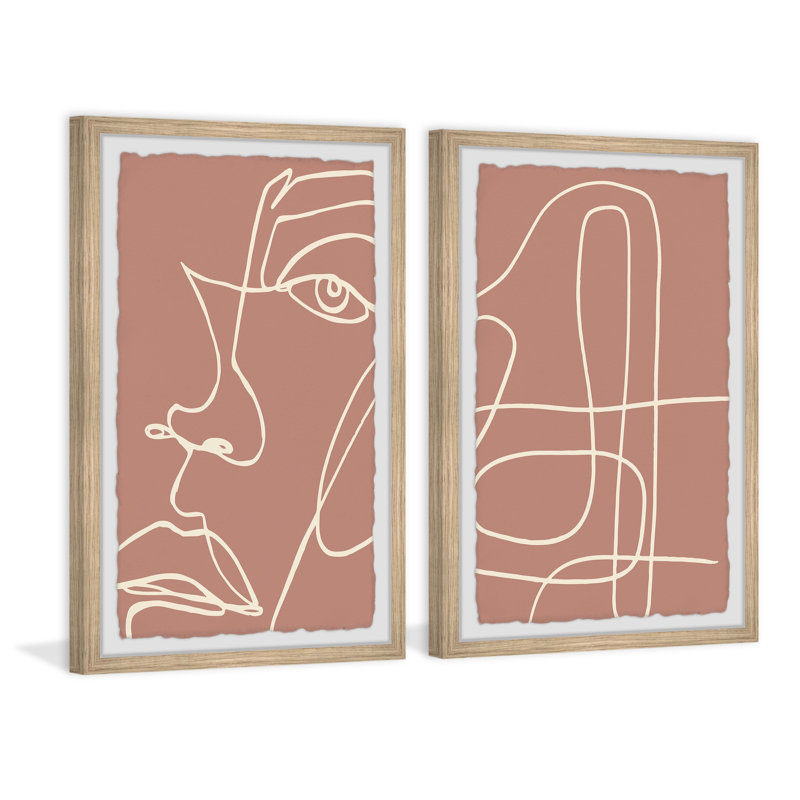 Larina Twisted Mirror 2 Piece Single Picture Frame Wall Art, 91cm H x 61cm W x 3.81cm D