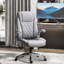 Chaise de bureau pivotante en similicuir avec accoudoirs rabattables