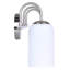 Raisa 22 po Meuble-lavabo 3 lumières en nickel brossé avec abat-jour en verre blanc