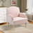 Modern Accent Chair with Retro Wooden Legs & Nailhead Trim-1241827157-1249661471-1261144260
