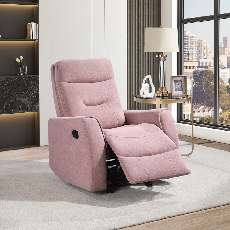 Fauteuil inclinable pivotant Paterson, Tissu rose