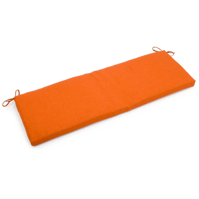 Outdoor 3'' Bench Seat Cushion, Tangerine Dream, 54" W x 19" D
