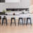 24''H Modern Counter Stool with Metal Frame, Backless Stackable Bar Stool-1483528459