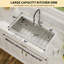 33 po Évier de cuisine à cuve simple en acier inoxydable de calibre 16 avec accessoires Workstation