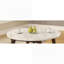 Table basse avec plateau en marbre blanc et noyer - Centre de table rond indémodable, facile à nettoyer