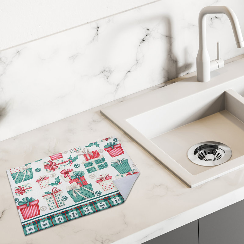 Microfibre Drying Mat (Presents) - Set Of 2
